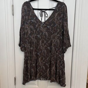 Millibon Brown and Blue‎ Paisley Tunic